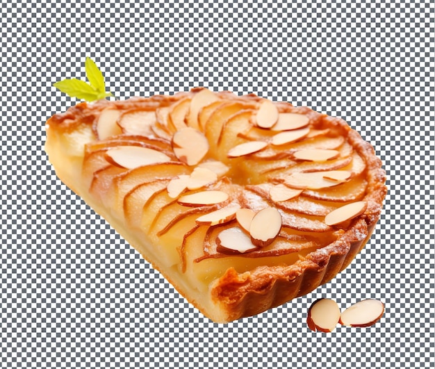 Delicious Pear Tart isolated on transparent background