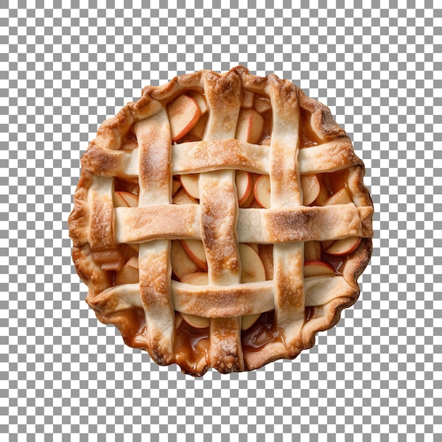 Delicious pie isolated on transparent background