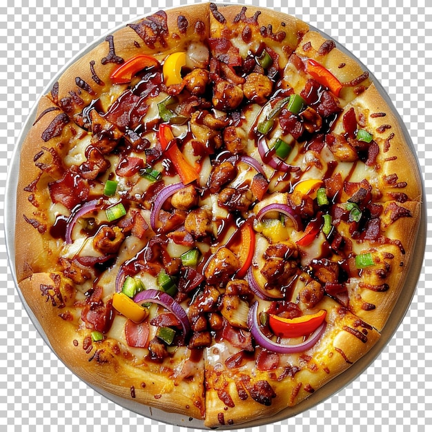 Delicious pizza isolated on transparent background