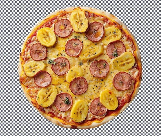 Delicious Praia Plantain Pizza isolated on transparent background