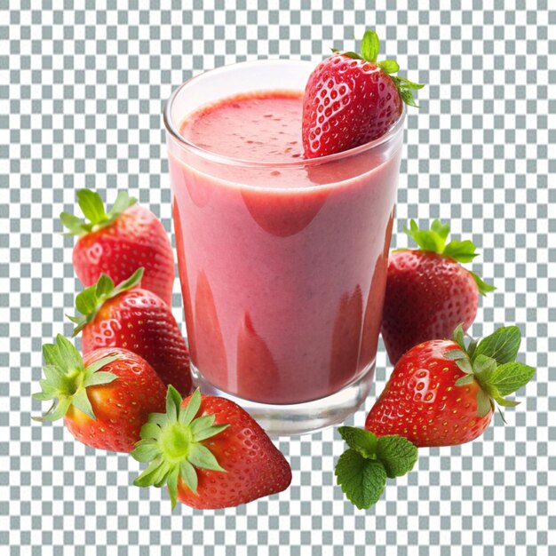 PSD delicious red smoothie with strawberry