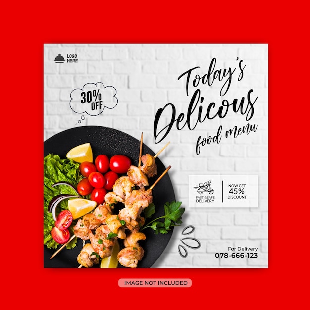 Delicious Restaurant Food menu Instagram stories or social media post design