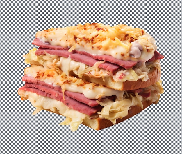 PSD delicious reuben inspired isolated on transparent background