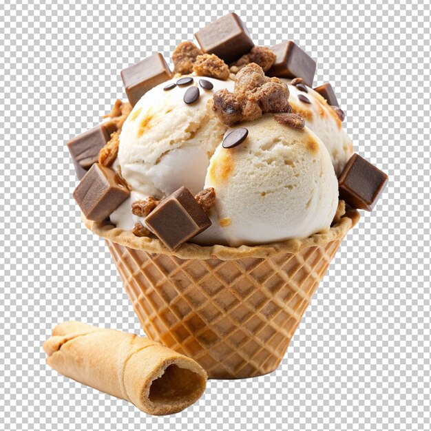 PSD delicious smores ice cream isolated