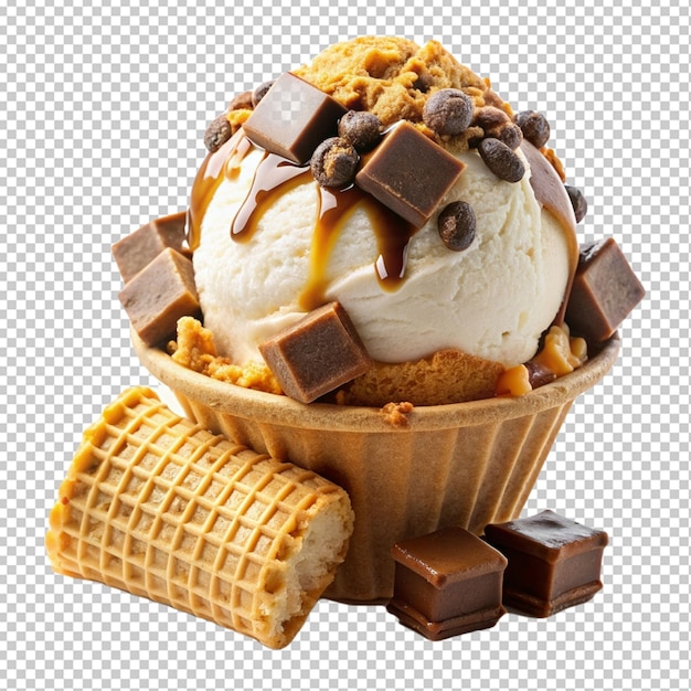 PSD delicious smores ice cream isolated