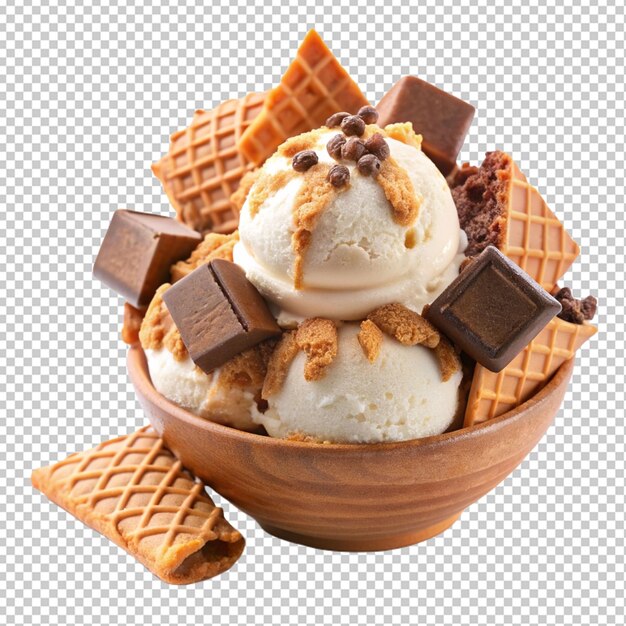 PSD delicious smores ice cream isolated