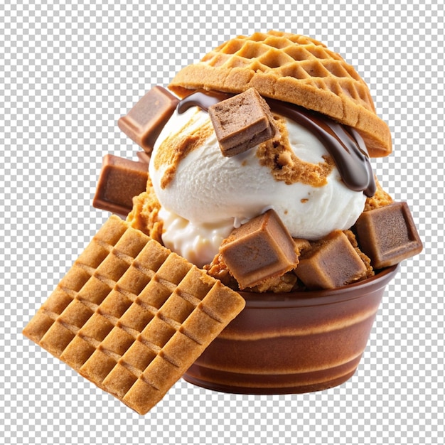 PSD delicious smores ice cream isolated