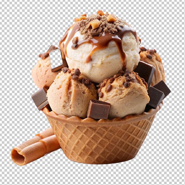 PSD delicious smores ice cream isolated