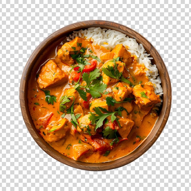 PSD delicious spicy beef stew or mutton curry isolated on a transparent background