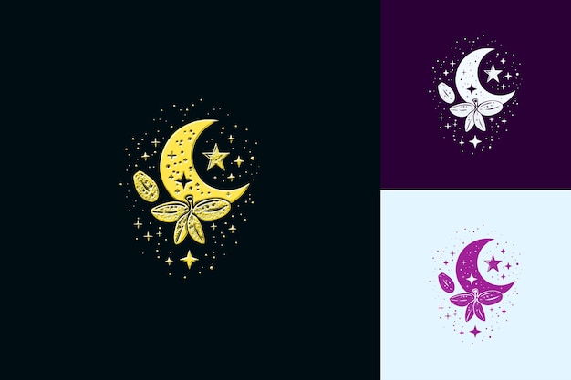 Delicious Starfruit Mark Logo With Decorative Stars and a Cr Creative and Minimalist Vector Designs