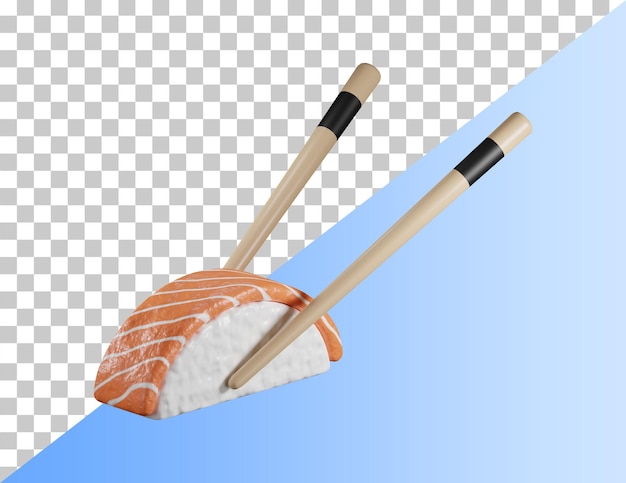 Delicious sushi 3d icon. PSD 3d rendering