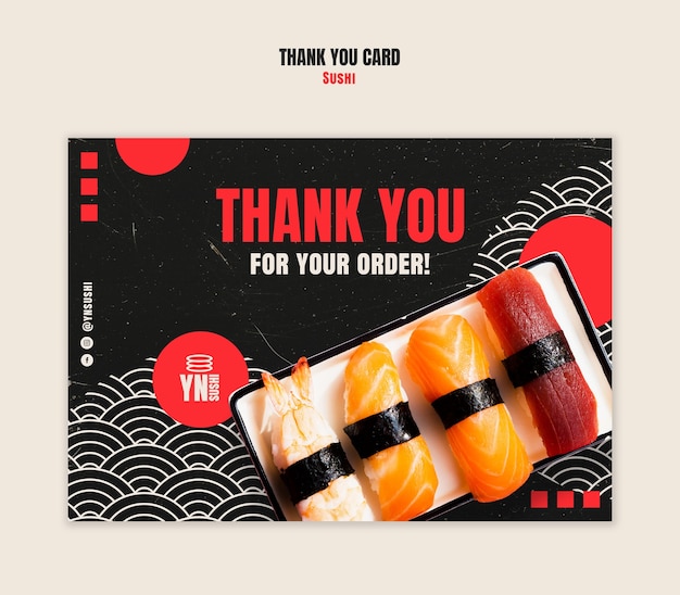 PSD delicious sushi meal template