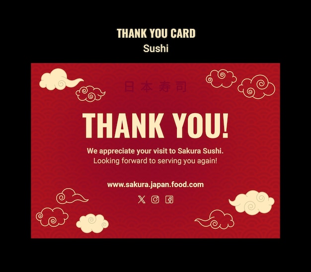 Delicious sushi meal template