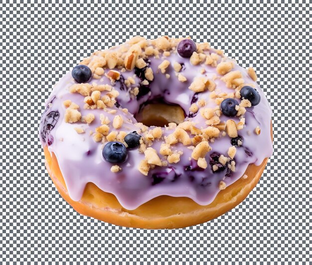 Delicious and tasty donut with topping isolated on transparent background