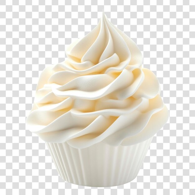 PSD delicious vanilla frosted cupcake