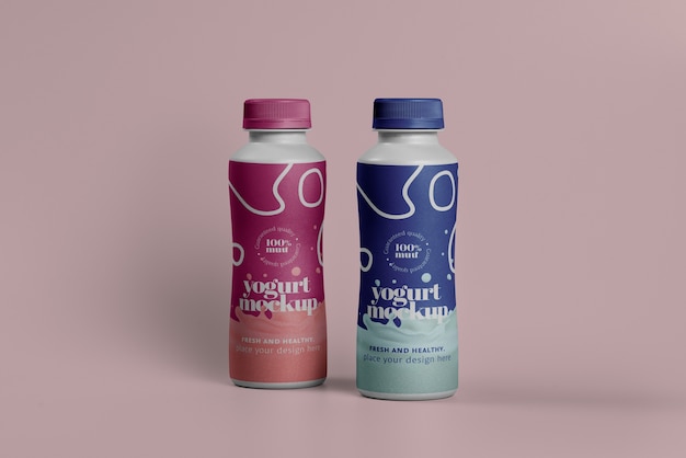 Delicious yogurt packaging mockup