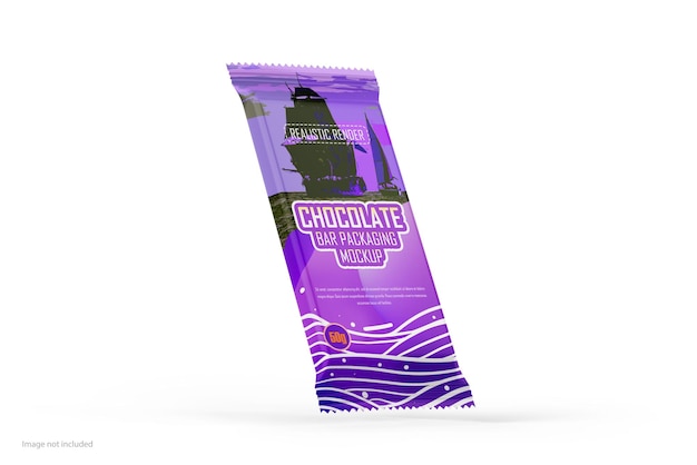 Deliciously Glossy Chocolate Bar Mockup Template