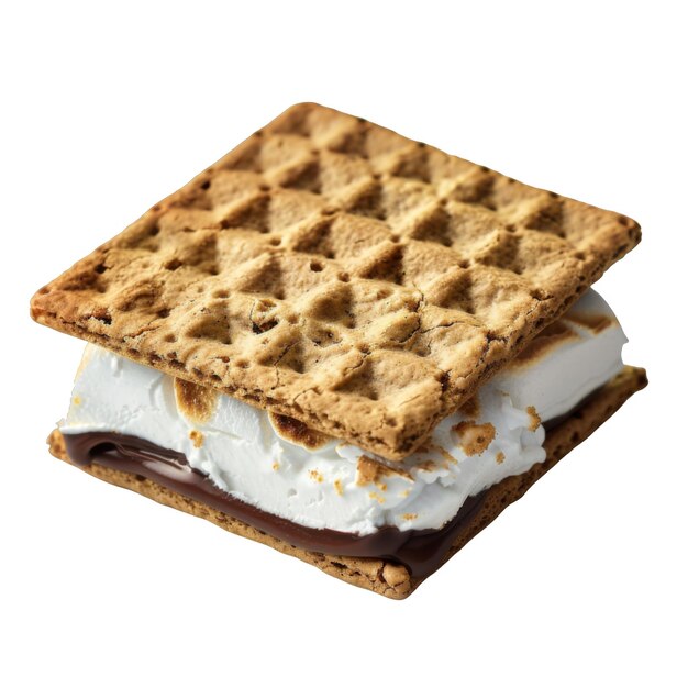 A Deliciously Toasted Smore with Melted Marshmallow and Chocolate