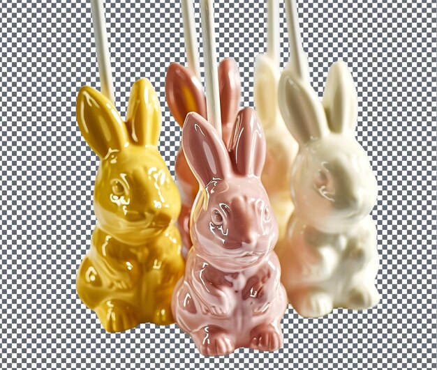 Delightful Bunny Shaped Cake Pop Molds isolated on transparent background