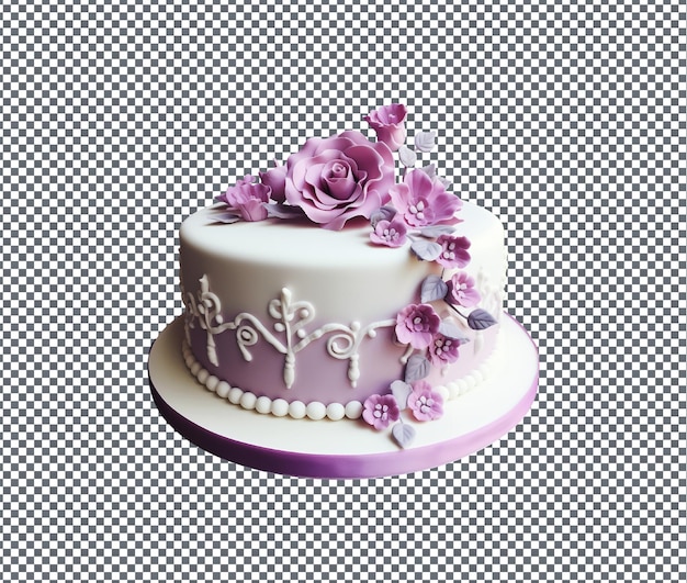 Delightful cake isolated on transparent background