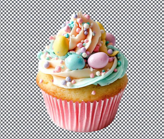 Delightful Easter themed Cupcake Candy isolated on transparent background