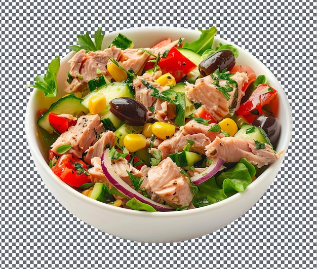 PSD delisious tuna salad isolated on transparent background