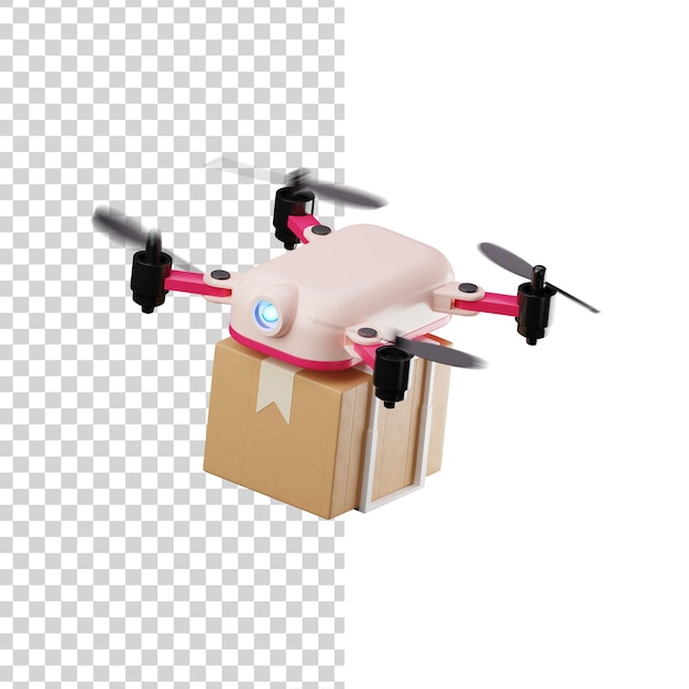 Delivery Drone 3D Illustration