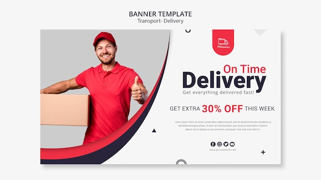 Delivery service banner template