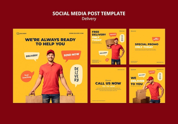 PSD delivery social media post