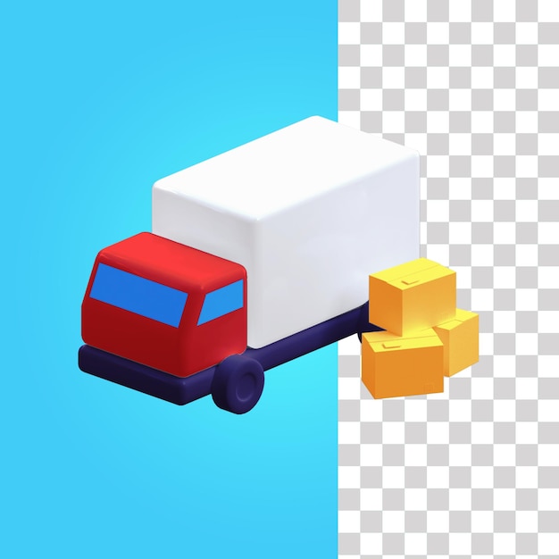 Delivery truck 3d illustration