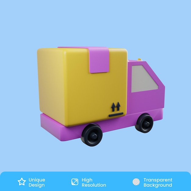 Delivery Truck 3D Illustration