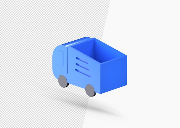 Delivery truck or container van 3D icon  