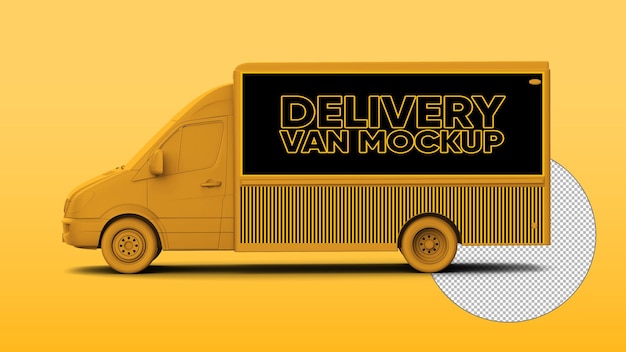 Delivery van mockup