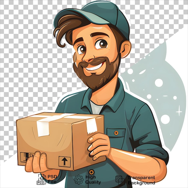 Delivery Worker with Parcels in an Urban Setting