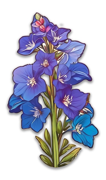 Delphinium Flower psd