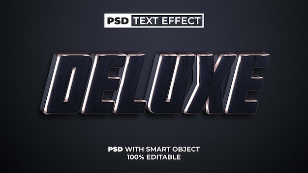 Deluxe text effect style Editable text effect