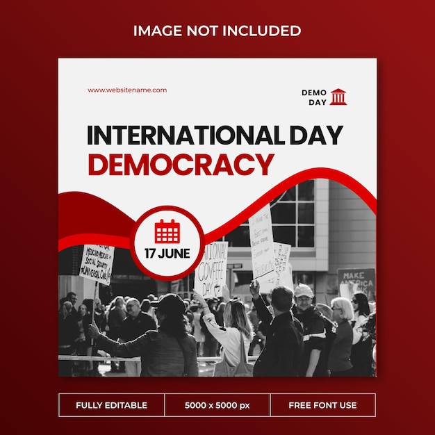 Democracy day instagram post social media template