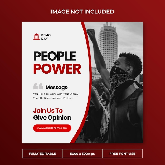 Democracy day instagram post social media template