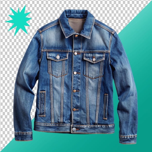 denim jacket isolated on transparent background