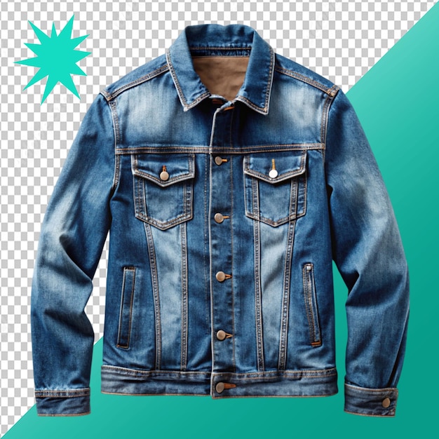 denim jacket isolated on transparent background