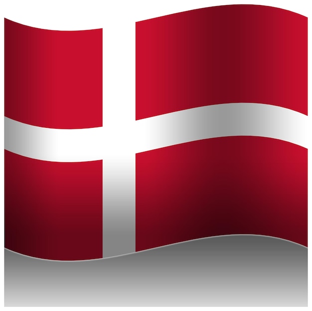 Denmark wave flag 3D