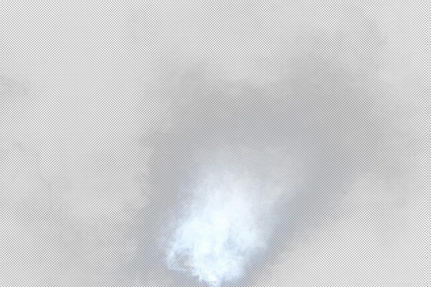 Dense Fluffy Puffs of White Smoke and Fog on transparent png Background Abstract Smoke Clouds Movement Blurred out of focus Smoking blows from machine dry ice fly fluttering in Air effect texture