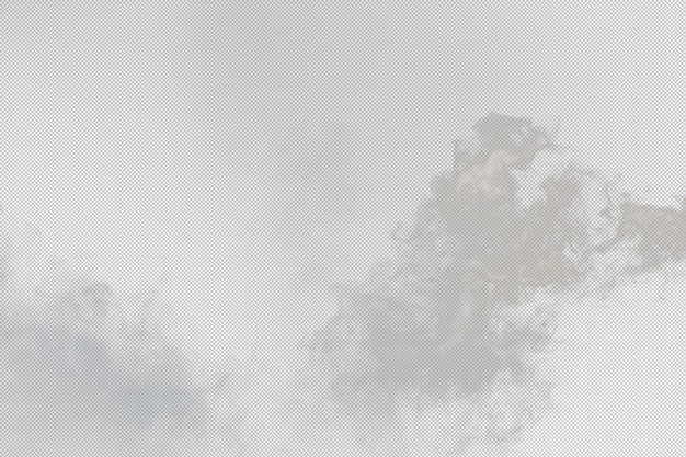 Dense Fluffy Puffs of White Smoke and Fog on transparent png Background Abstract Smoke Clouds Movement Blurred out of focus Smoking blows from machine dry ice fly fluttering in Air effect texture