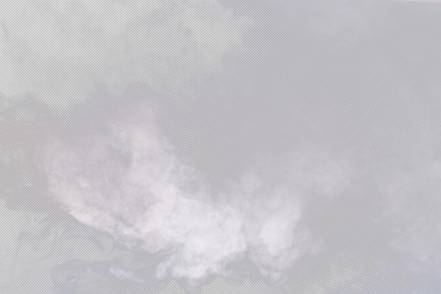 Dense Fluffy Puffs of White Smoke and Fog on transparent png Background Abstract Smoke Clouds Movement Blurred out of focus Smoking blows from machine dry ice fly fluttering in Air effect texture