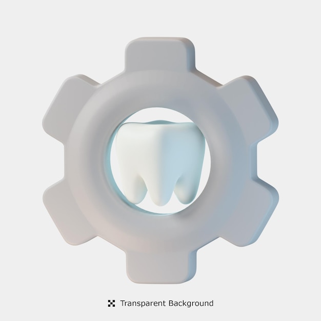 Dental care 3d icon illustration