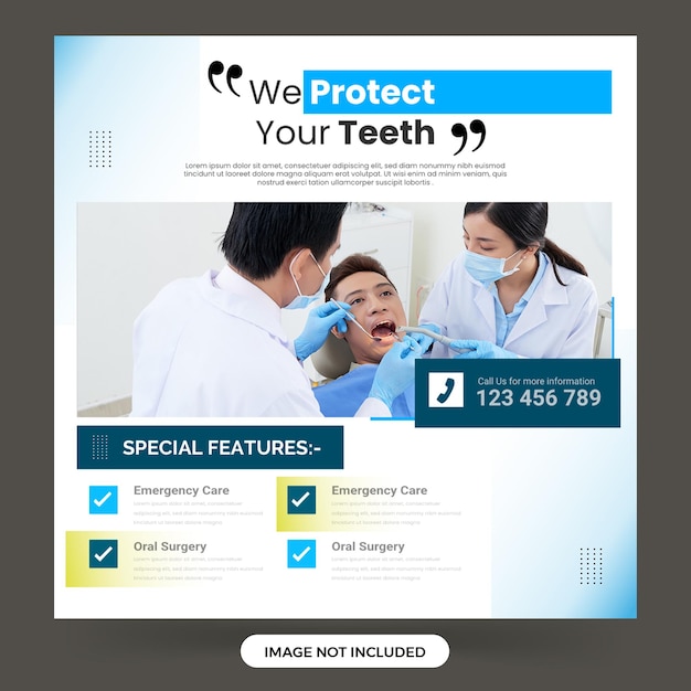 Dental Healthcare Social Media Post template