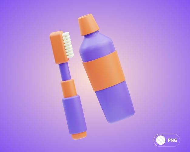 Dental tooth paste 3D Illustration