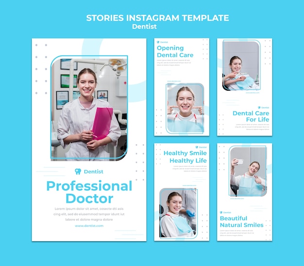 Dentist ad instagram stories template