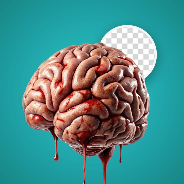 Depiction of human brain or intellect with liquid drip effect