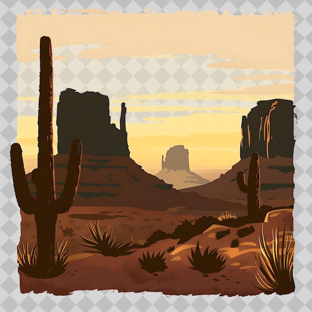 a desert landscape with a desert landscape and cactus